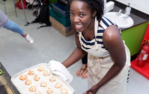 Coconut and raspberry macaroons