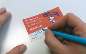 Writing Cake Break invites